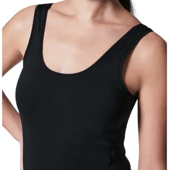 Spanx Get Moving Fitted Black Tank Top NWTs Size XL - Picture 1 of 8